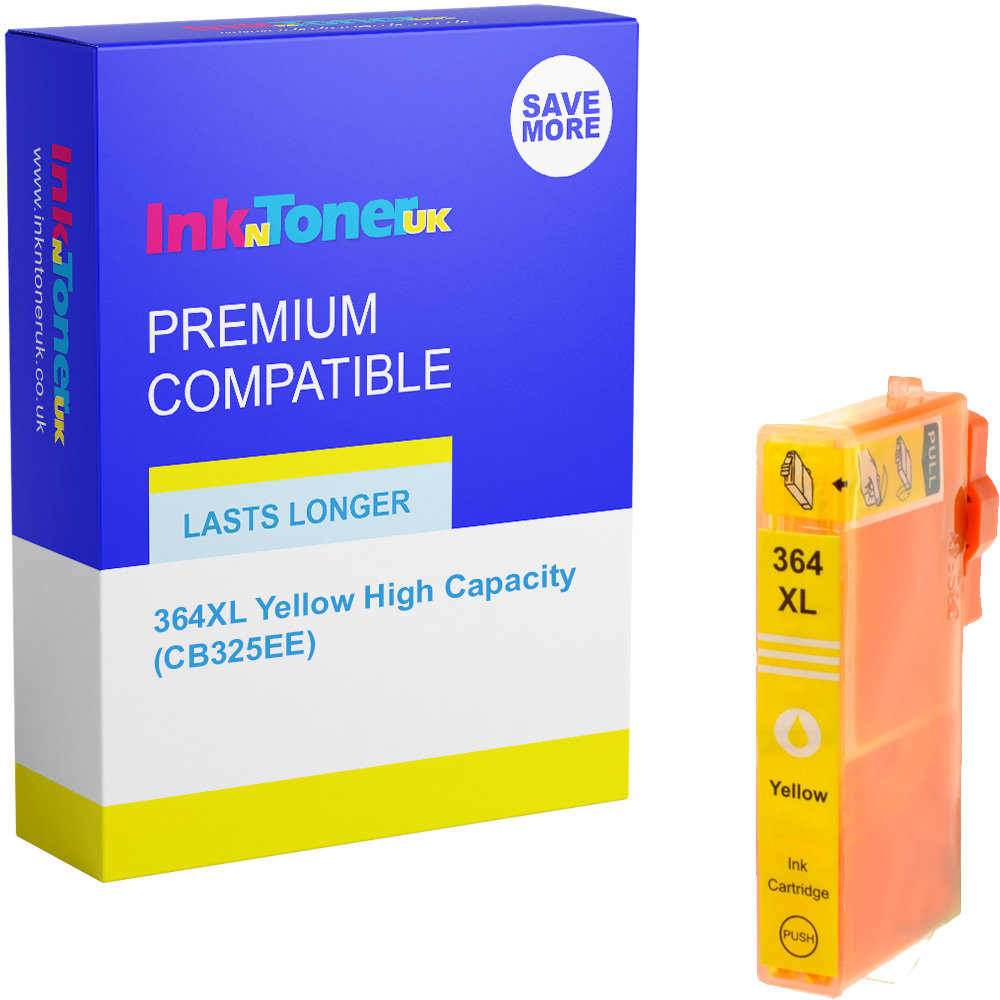 Premium Compatible HP 364XL Yellow High Capacity Ink Cartridge (CB325EE)