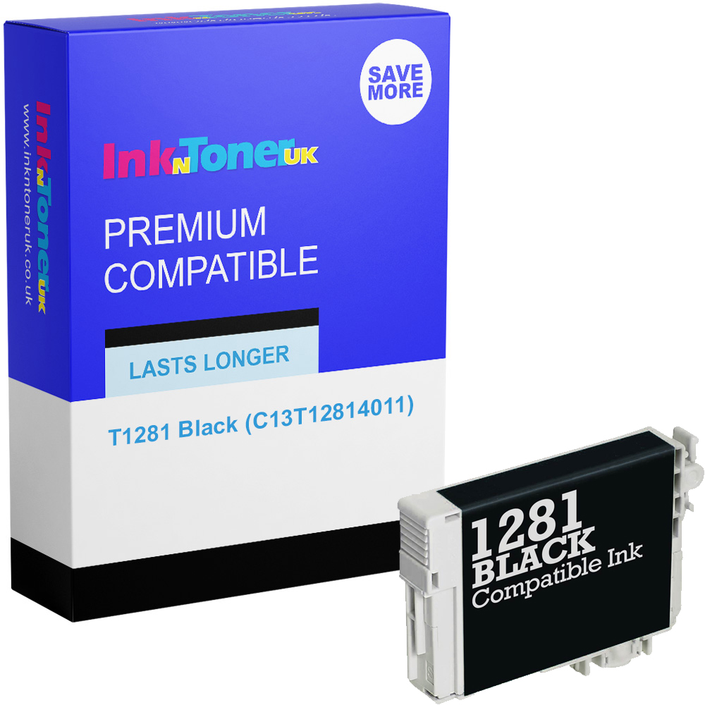 Premium Compatible Epson T1281 Black Ink Cartridge (C13T12814011) Fox
