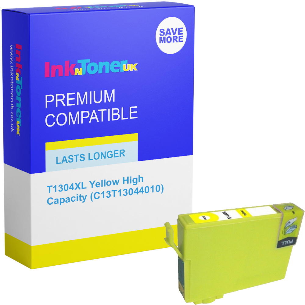 Premium Compatible Epson T1304XL Yellow High Capacity Ink Cartridge (C13T13044010) Stag