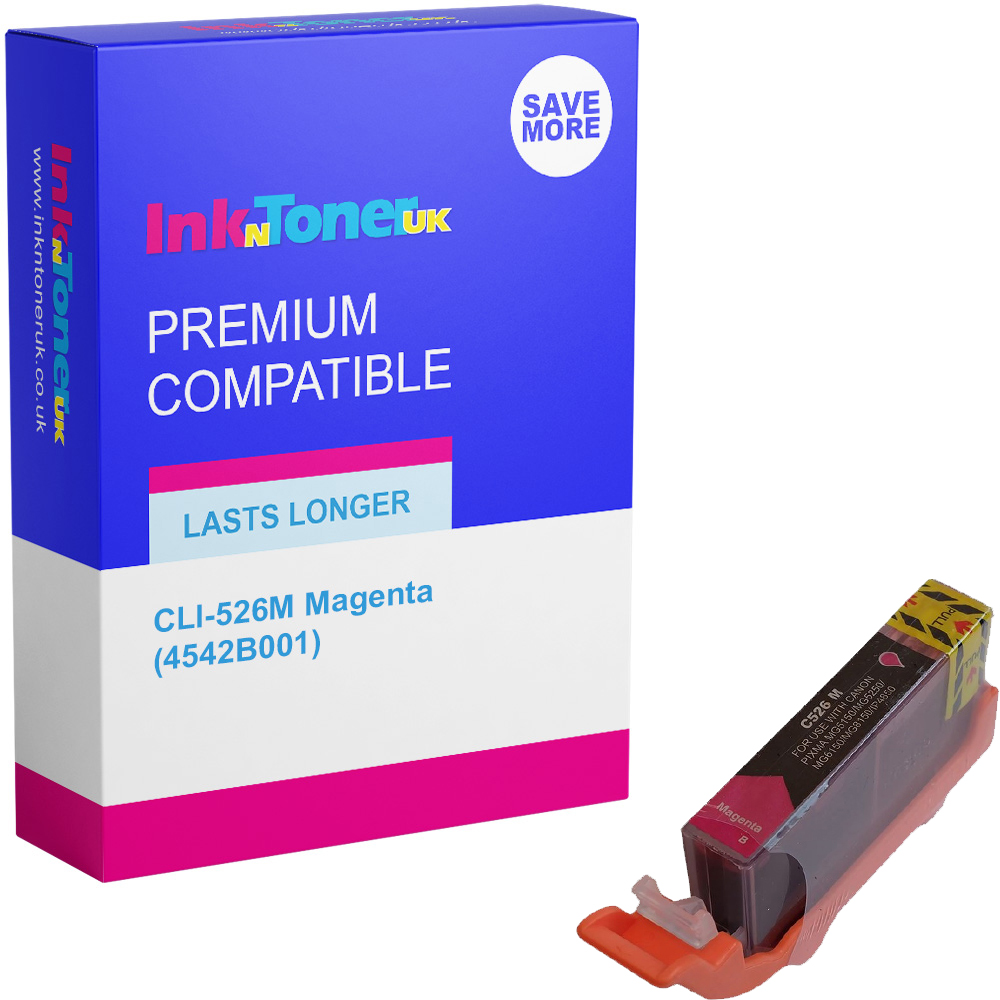 Premium Compatible Canon CLI-526M Magenta Ink Cartridge (4542B001)