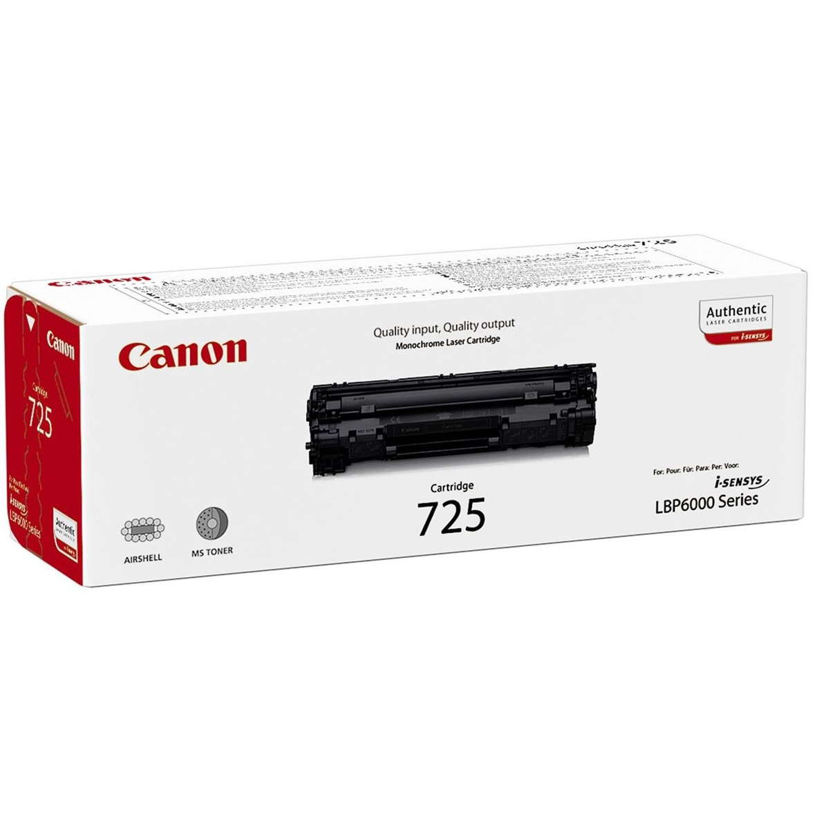 Original Canon 725 Black Toner Cartridge (3484B002AA)