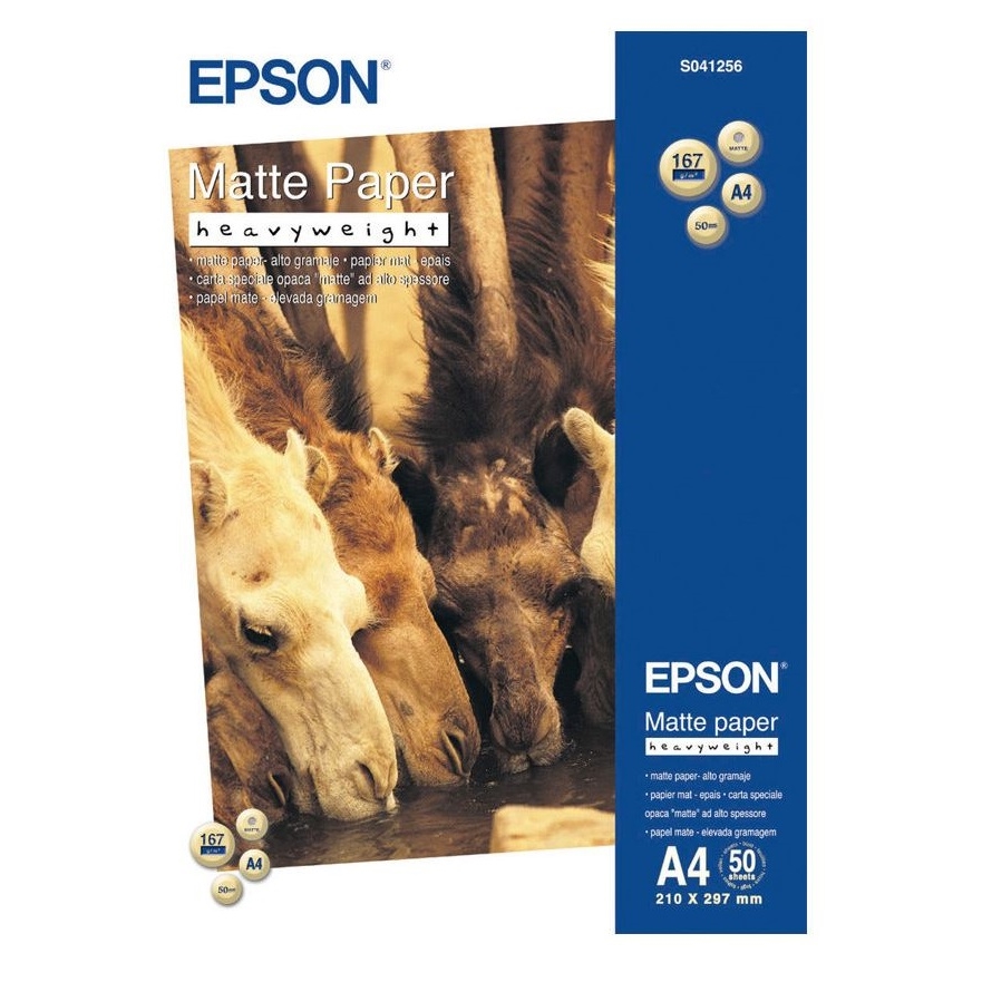 Original Epson S041256 167gsm A4 Photo Paper - 50 Sheets (C13S041256)
