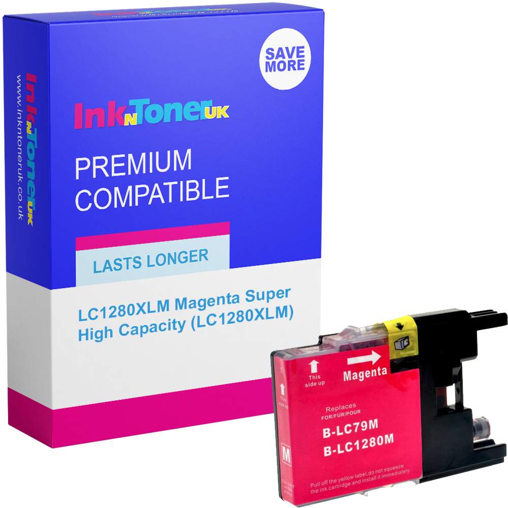 Premium Compatible Brother LC1280XLM Magenta Super High Capacity Ink Cartridge (LC1280XLM)