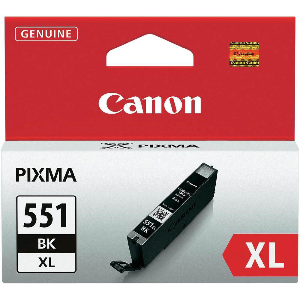 Original Canon CLI-551BKXL Black High Capacity Ink Cartridge (6443B001)