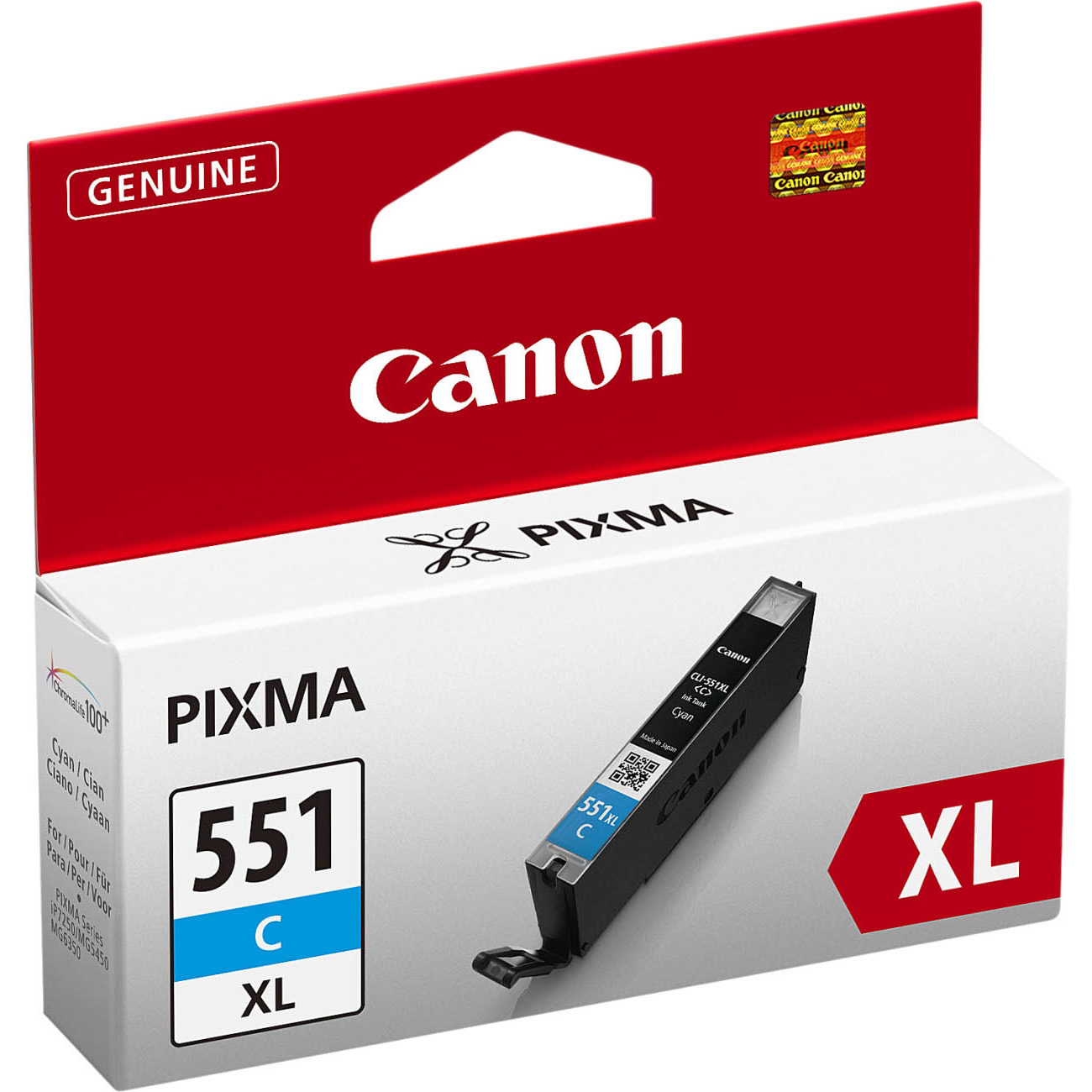 Original Canon CLI-551CXL Cyan High Capacity Ink Cartridge (6444B001)