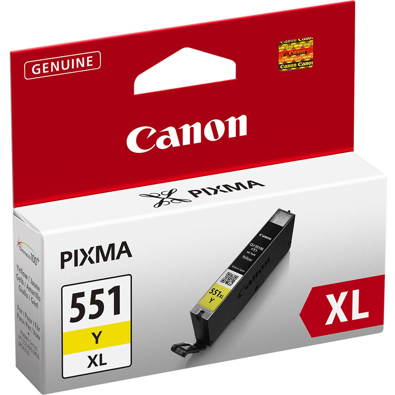 Original Canon CLI-551YXL Yellow High Capacity Ink Cartridge (6446B001)