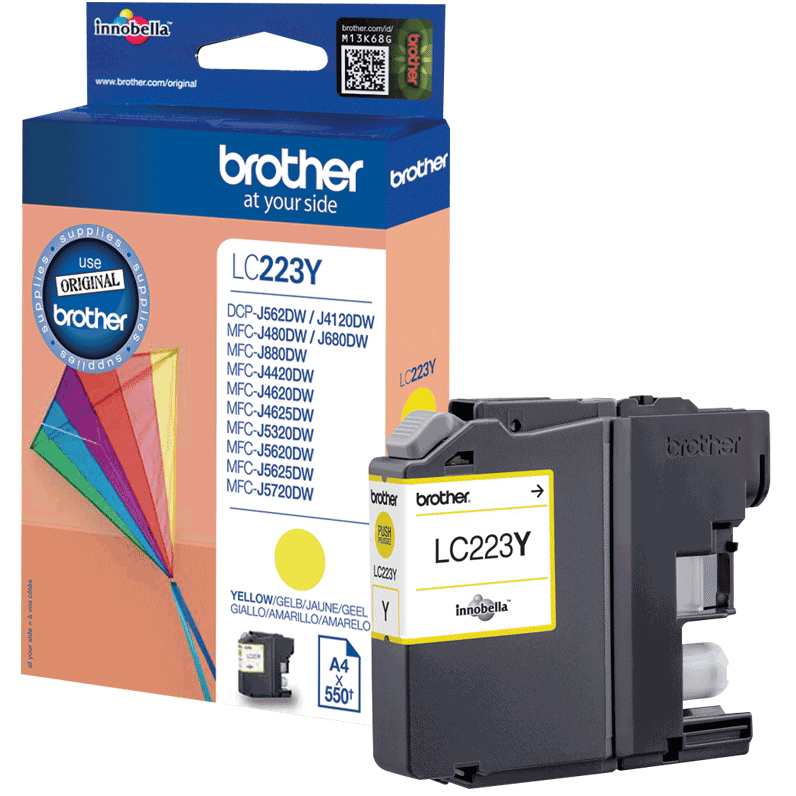Original Brother LC223 Yellow Ink Cartridge (LC223Y)