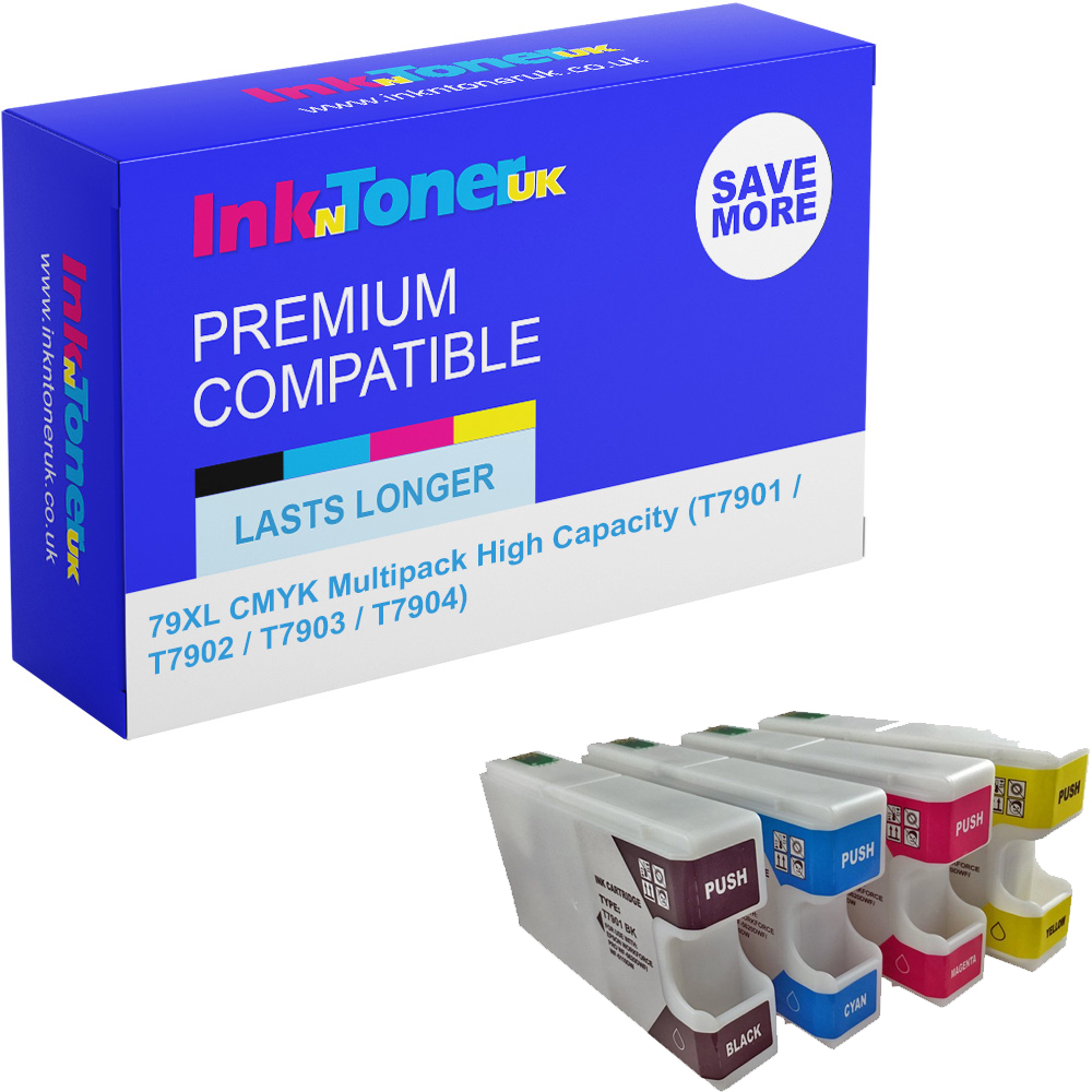 Premium Compatible Epson 79XL CMYK Multipack High Capacity Ink Cartridges (T7901 / T7902 / T7903 / T7904) Tower of Pisa