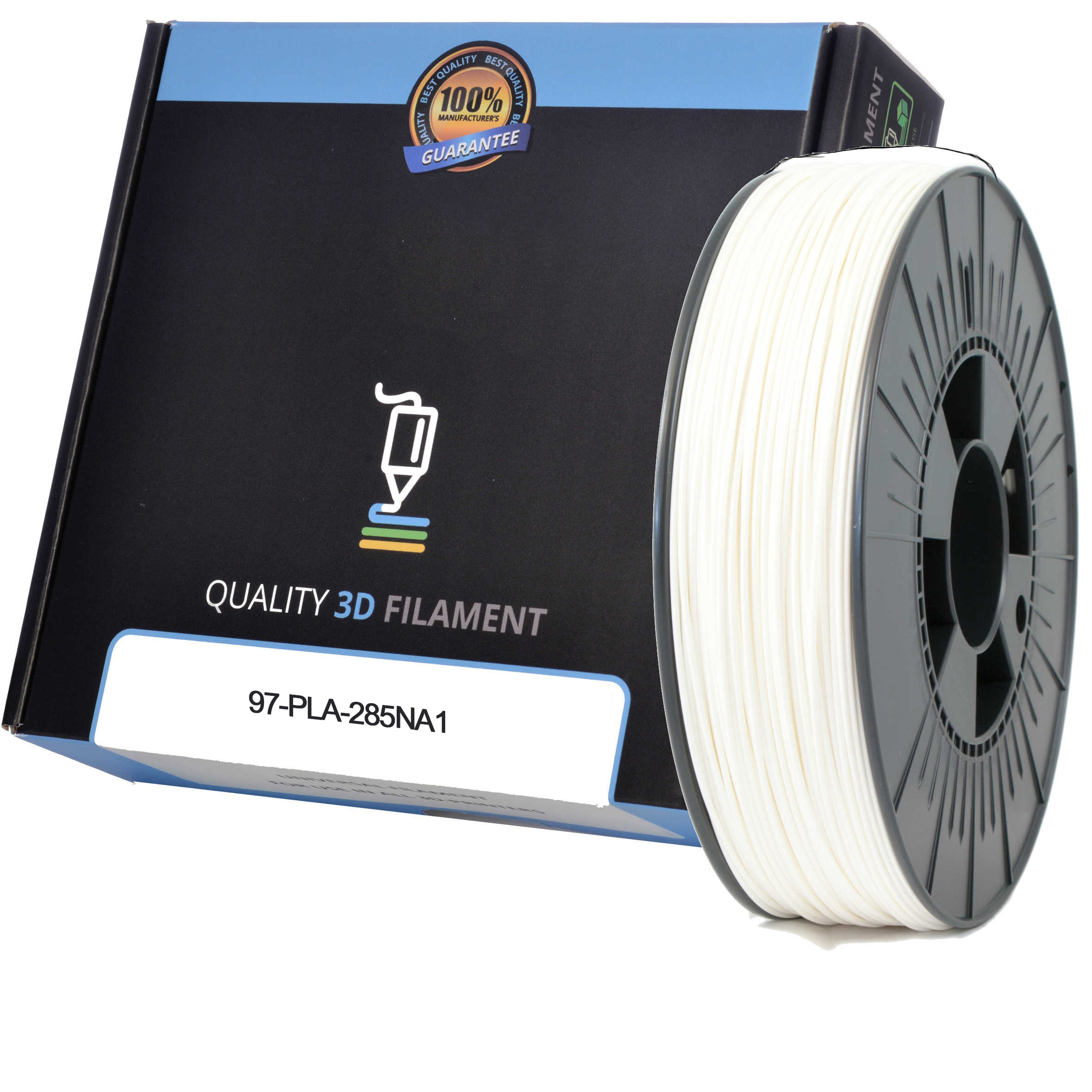 Premium Compatible PLA 2.85mm Natural 1kg 3D Filament (97-PLA-285NA1)