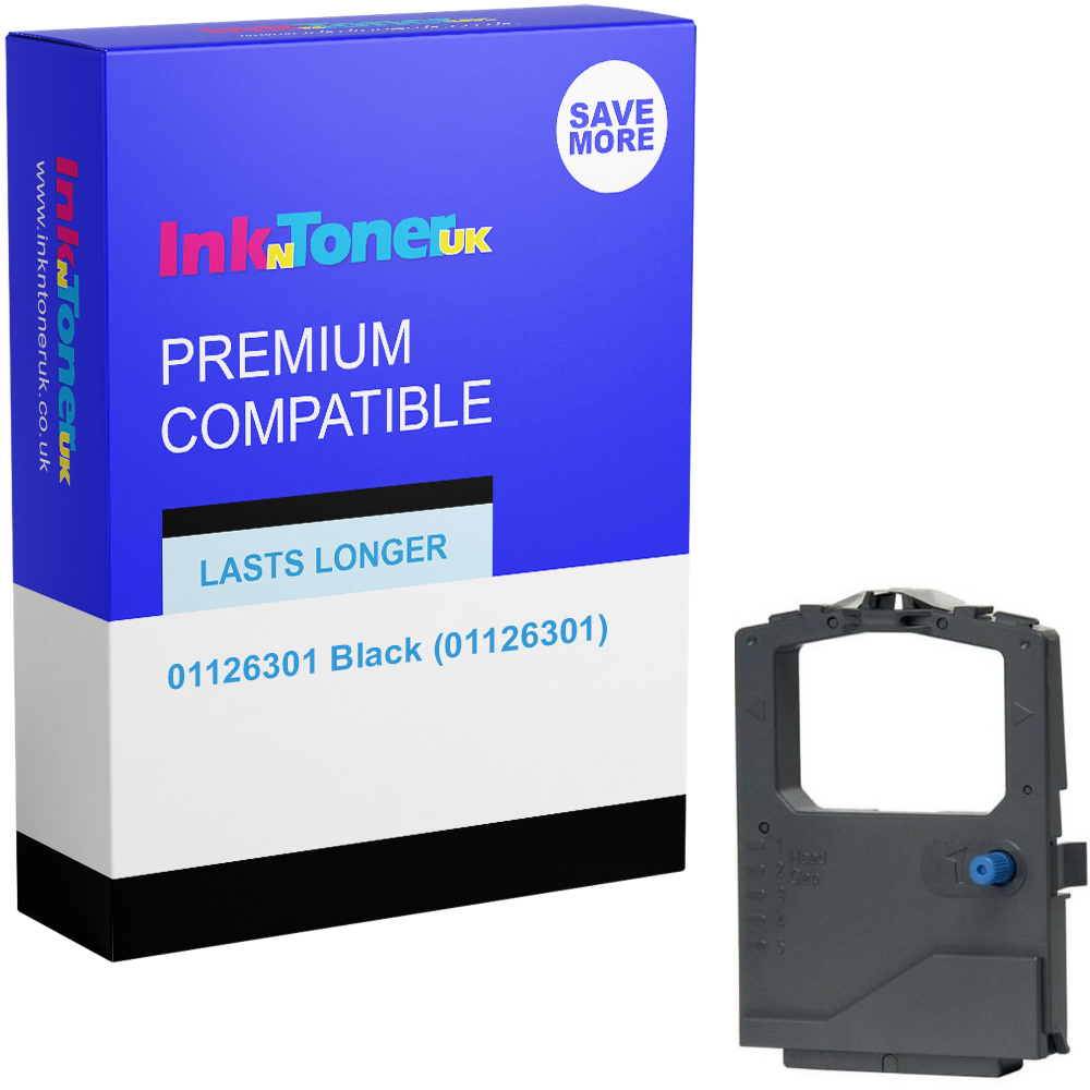 Premium Compatible Oki 01126301 Black Nylon Ink Ribbon (01126301)