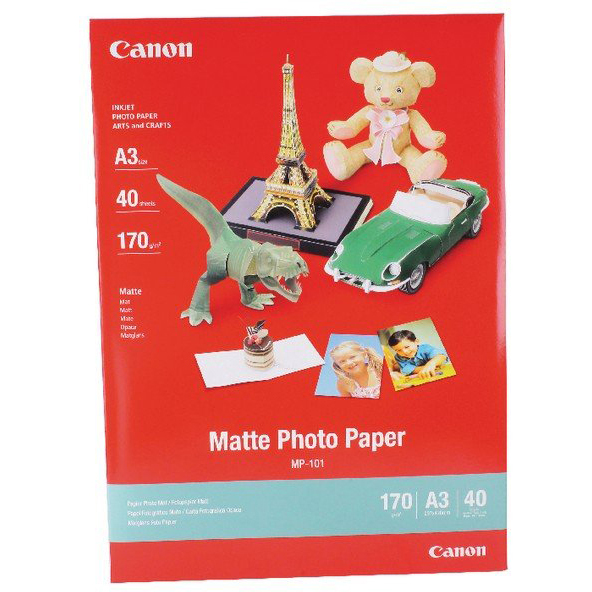 Original Canon 7981A008 A3 170gsm Matte Photo Paper - 40 Sheets (MP-101A3)