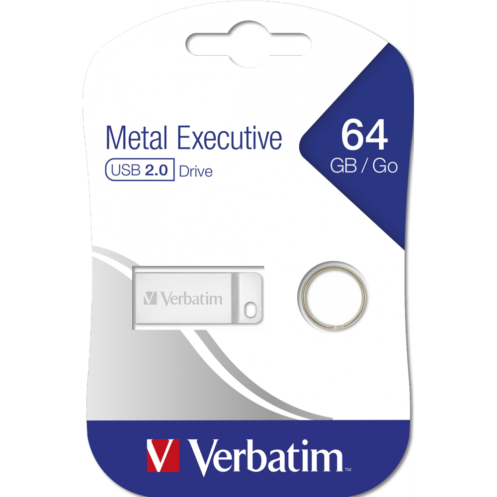 Original Verbatim Metal Executive 64Gb Usb 2.0 Silver (98750)