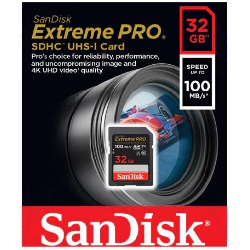 Original Sandisk Extreme Pro 32Gb Sdhc Uhs-I Class 10 (SDSDXXO-032G-GN4IN)
