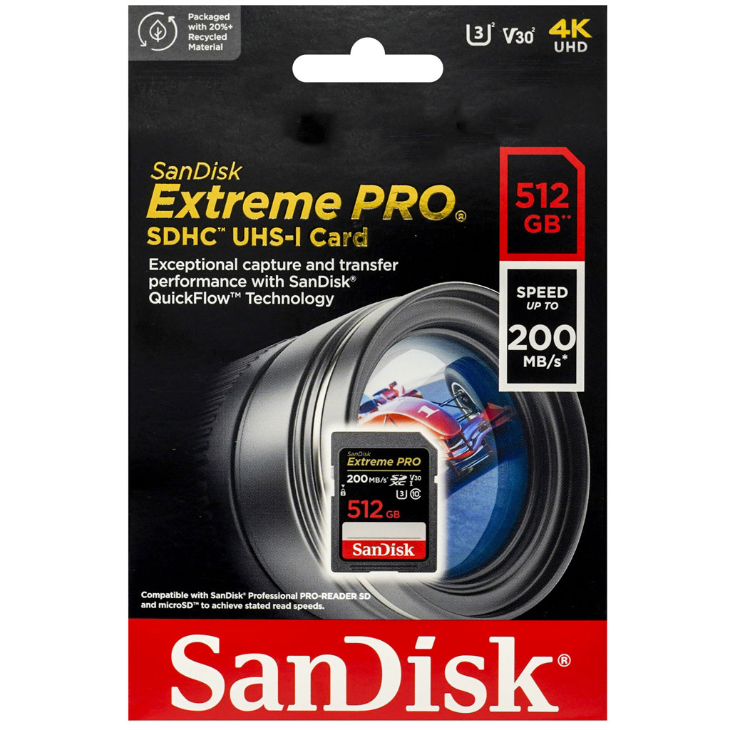Original Sandisk Extreme Pro 512Gb Microsdxc Uhs-I Class 10 Memory Card (SDSDXXD-512G-GN4IN)