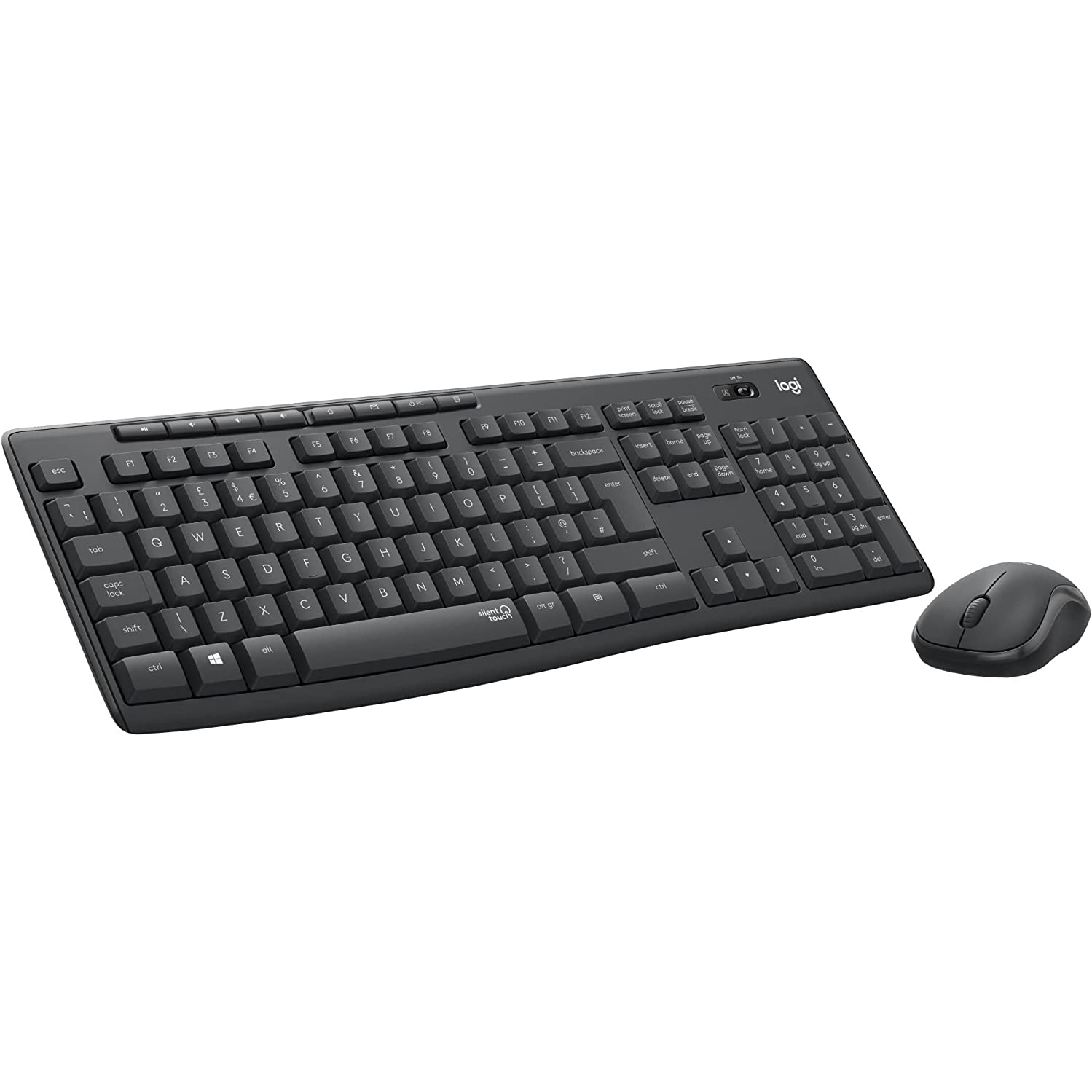 Original Logitech MK295 Silent Wireless Mouse & Keyboard Combo with SilentTouch Technology QWERTY Black (920-009799)