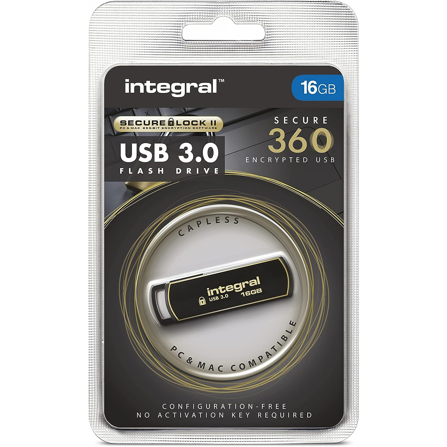 Original Integral Secure 360 Usb Drive 16Gb (INFD16GB360SEC3)