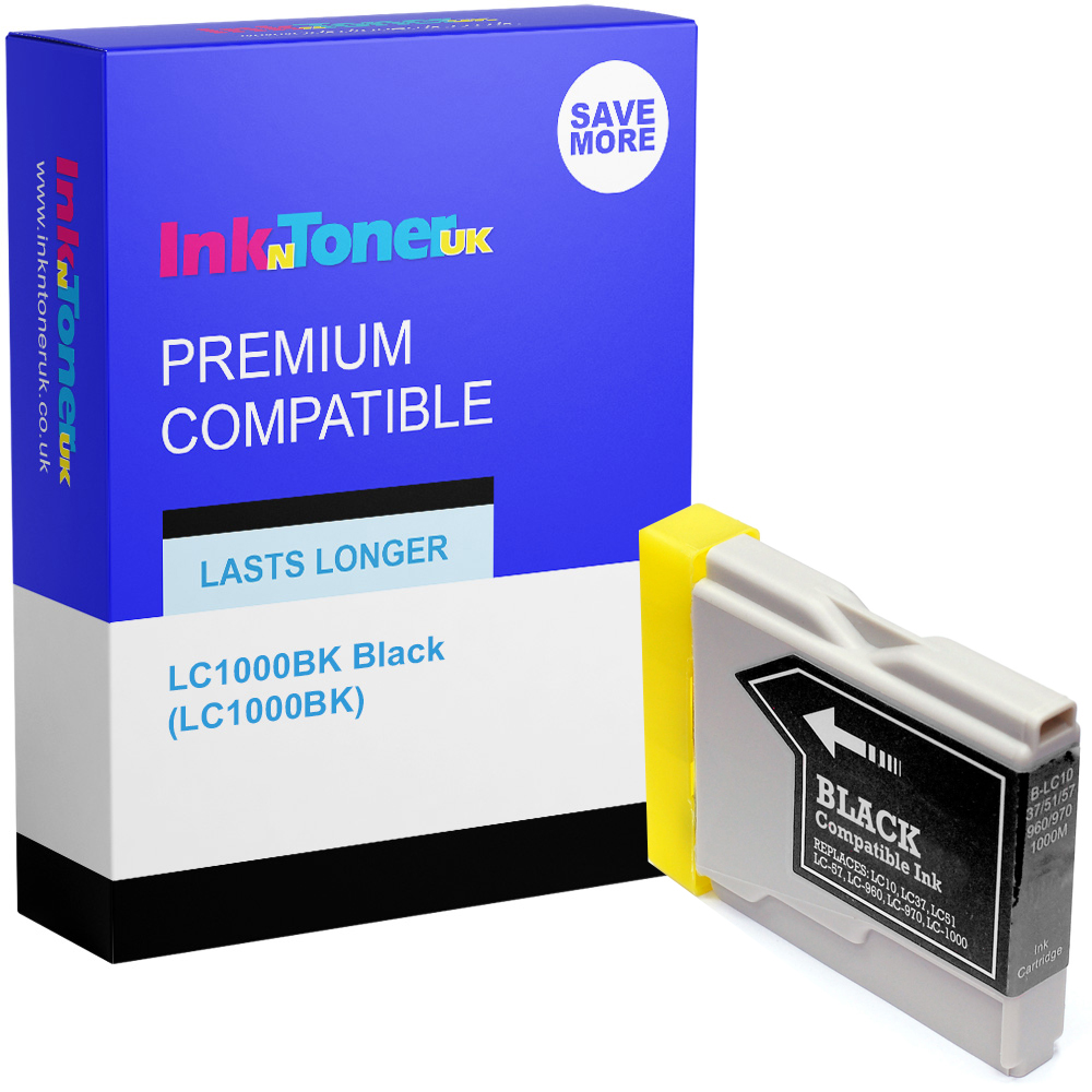 Premium Compatible Brother LC1000BK Black Ink Cartridge (LC1000BK)
