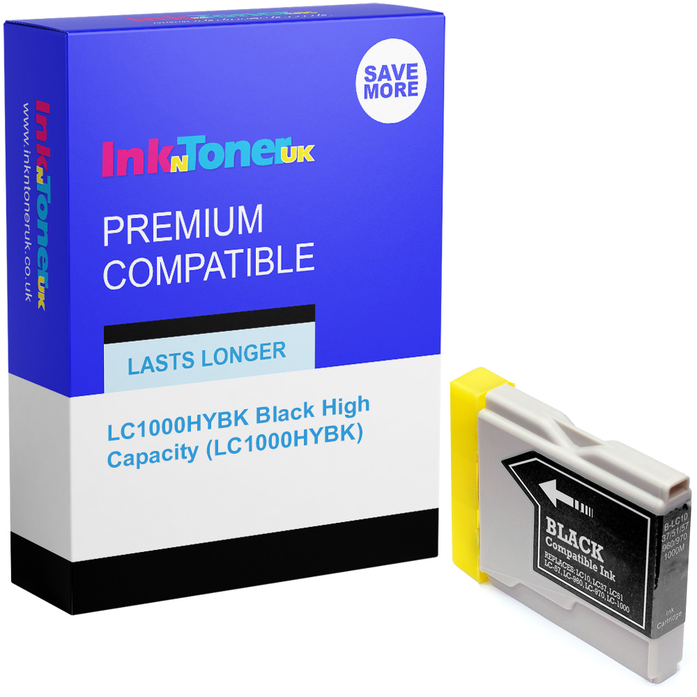 Premium Compatible Brother LC1000HYBK Black High Capacity Ink Cartridge (LC1000HYBK)