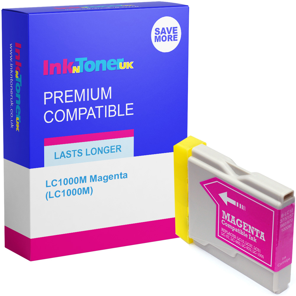 Premium Compatible Brother LC1000M Magenta Ink Cartridge (LC1000M)