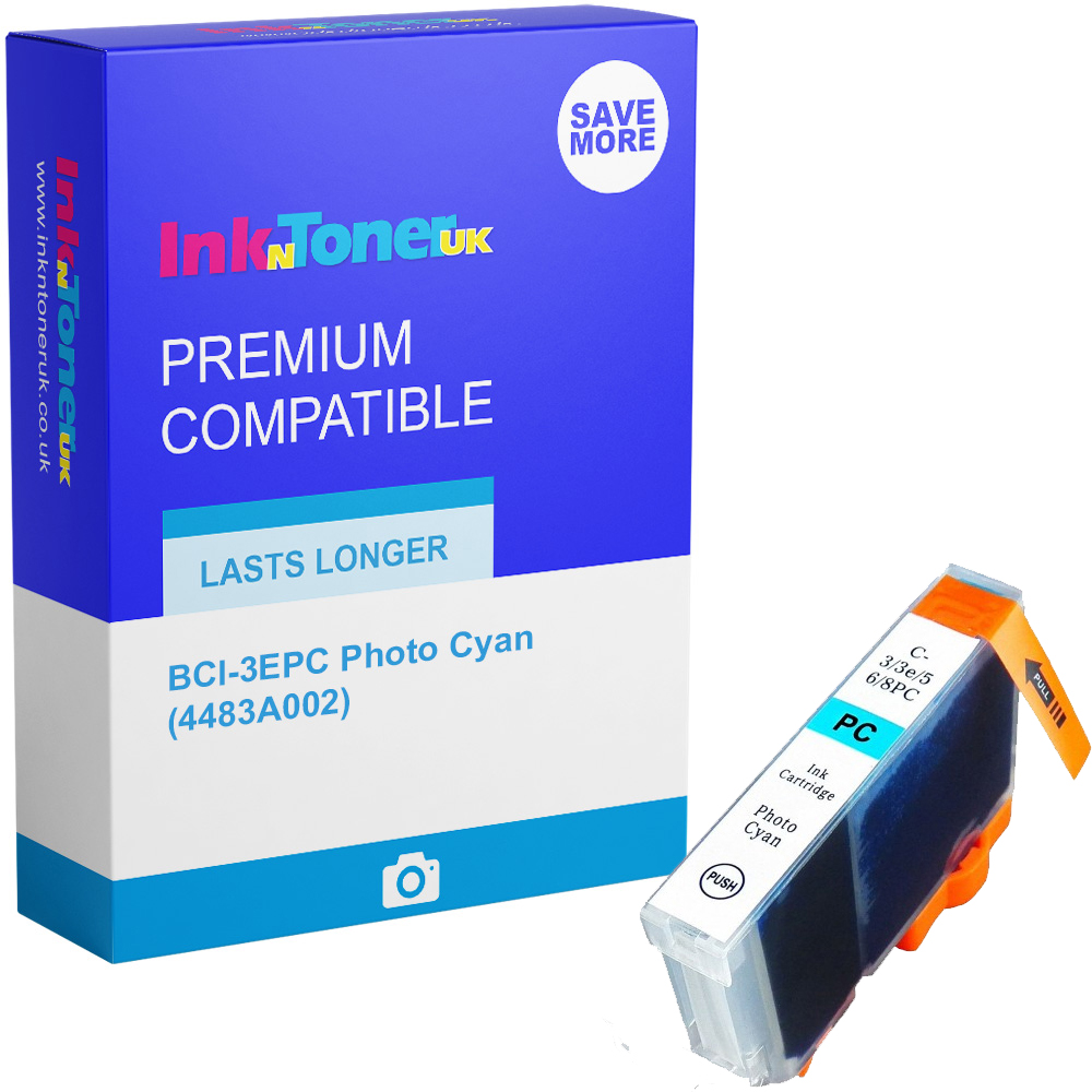 Premium Compatible Canon BCI-3EPC Photo Cyan Ink Cartridge (4483A002)