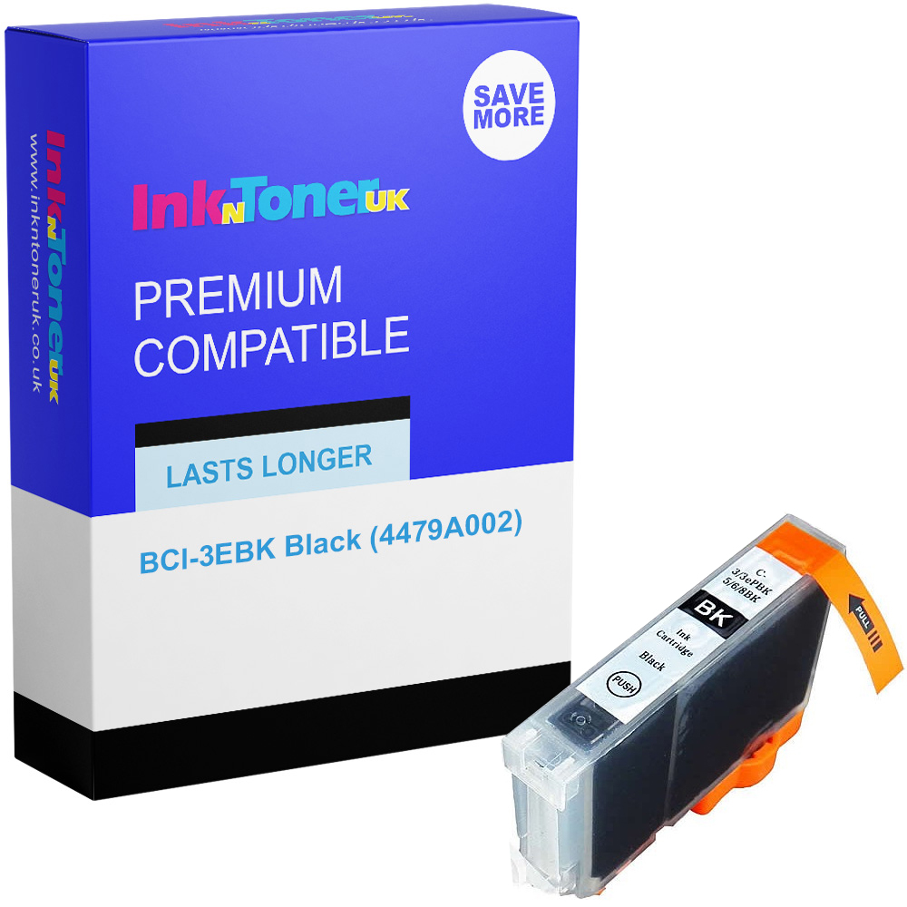 Premium Compatible Canon BCI-3EBK Black Ink Cartridge (4479A002)
