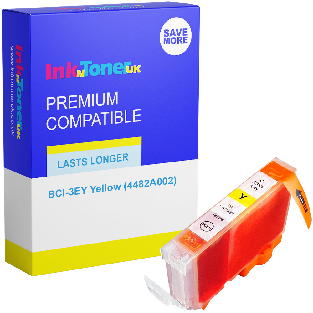 Premium Compatible Canon BCI-3EY Yellow Ink Cartridge (4482A002)