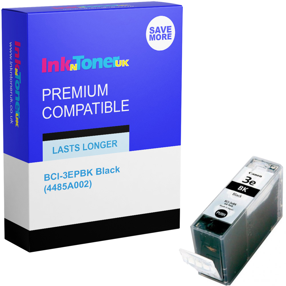 Premium Compatible Canon BCI-3EPBK Black Ink Cartridge (4485A002)