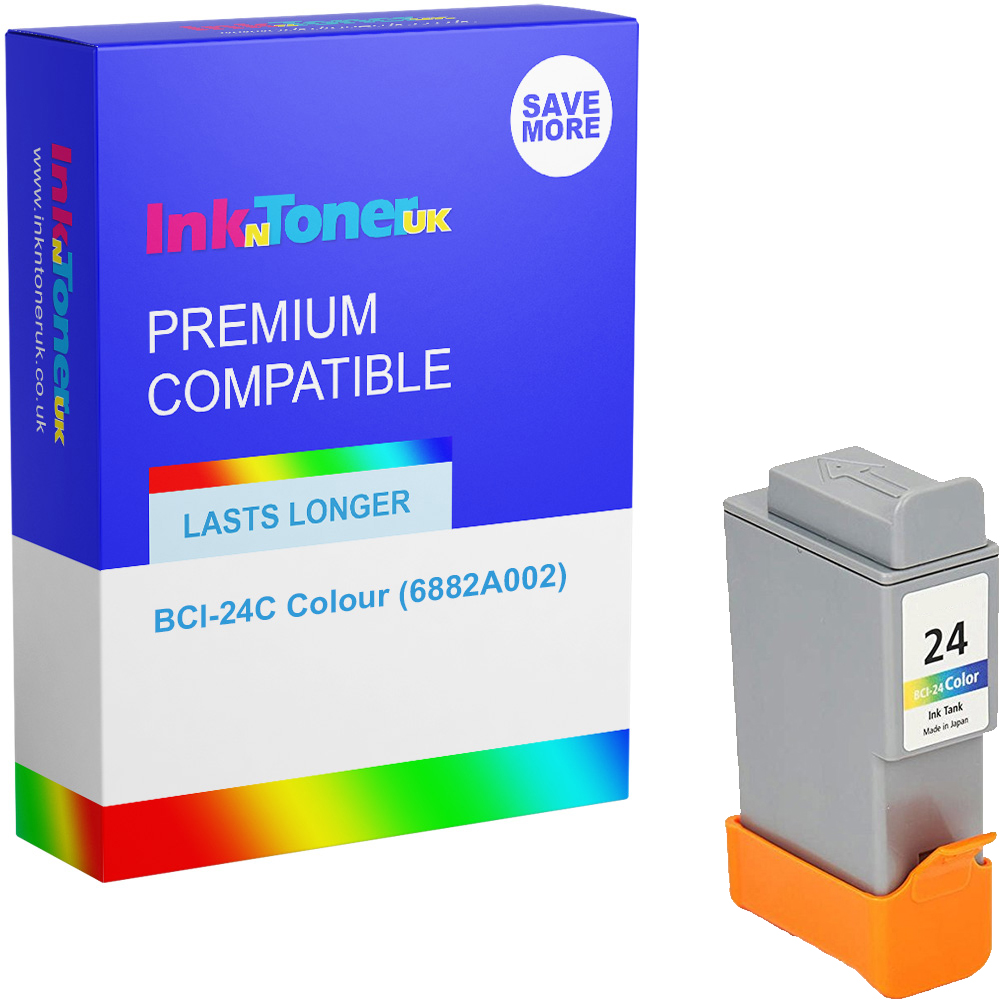 Premium Compatible Canon BCI-24C Colour Ink Cartridge (6882A002)