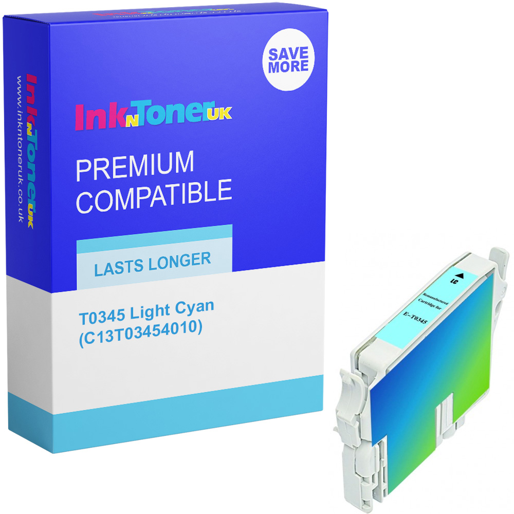 Premium Compatible Epson T0345 Light Cyan Ink Cartridge (C13T03454010)