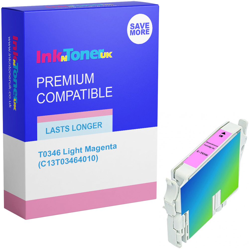 Premium Compatible Epson T0346 Light Magenta Ink Cartridge (C13T03464010)
