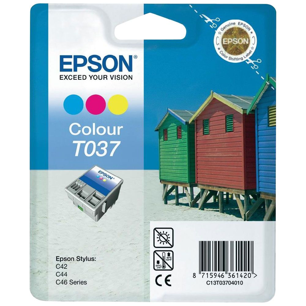 Original Epson T037 Colour Ink Cartridge (C13T03704010)