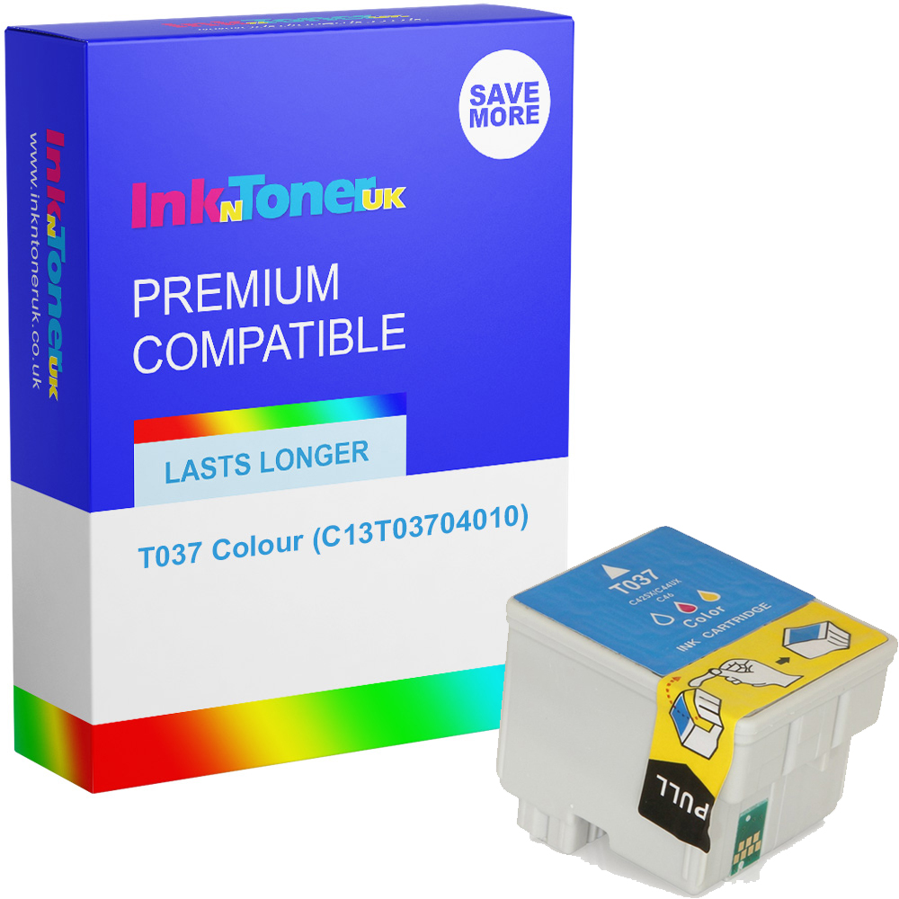 Premium Compatible Epson T037 Colour Ink Cartridge (C13T03704010)