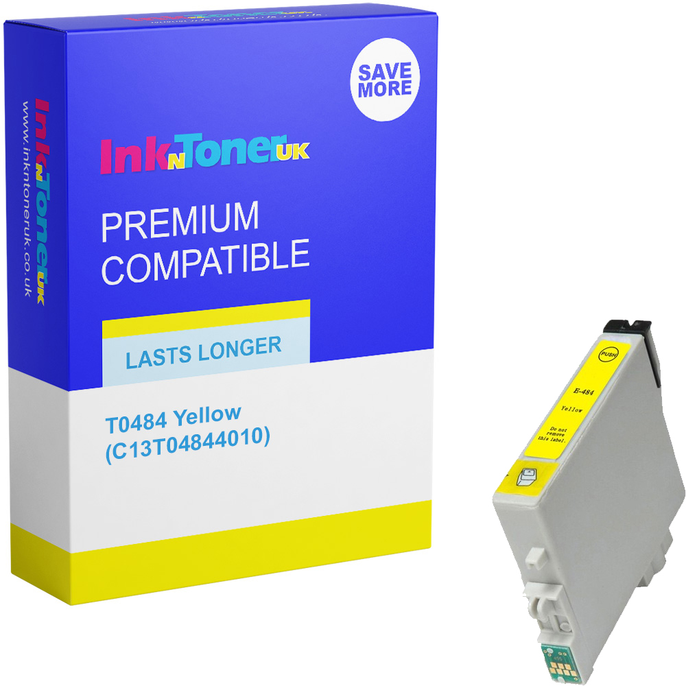 Premium Compatible Epson T0484 Yellow Ink Cartridge (C13T04844010) Seahorse