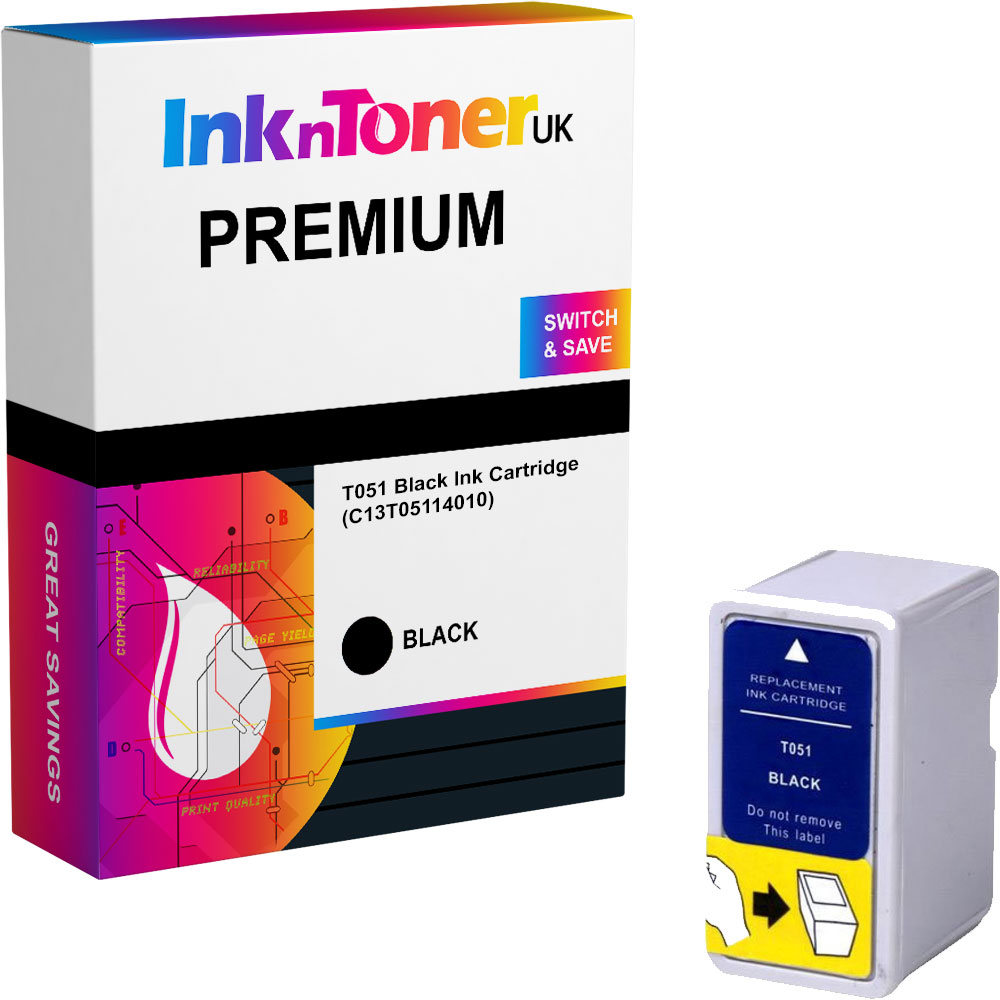 Premium Compatible Epson T051 Black Ink Cartridge (C13T05114010)