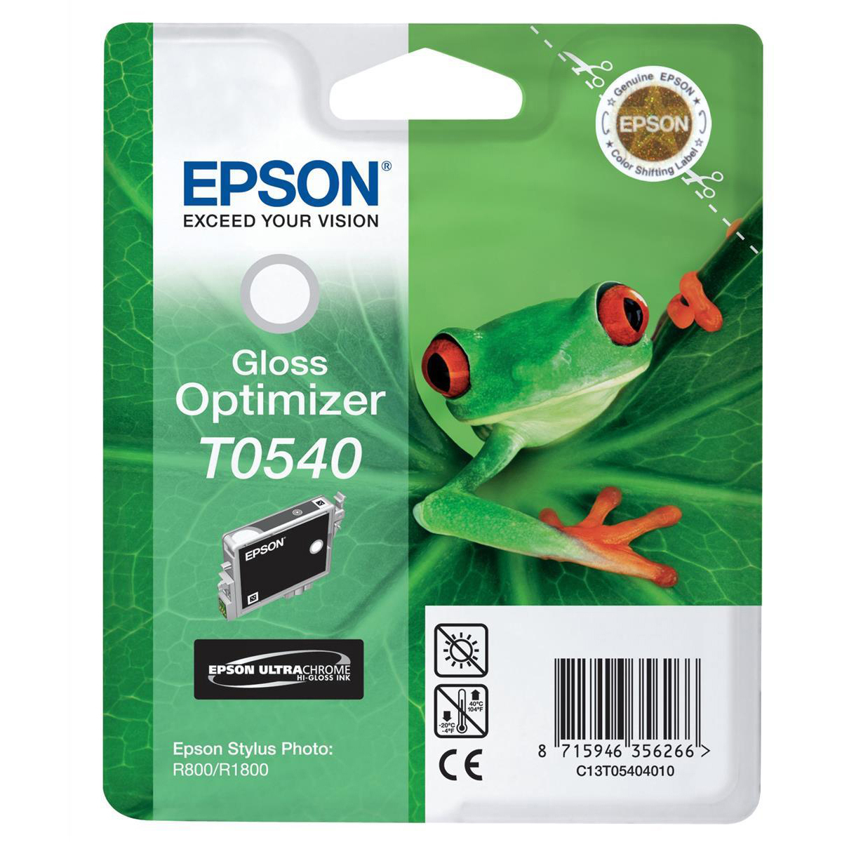 Original Epson T0540 Gloss Optimizer Ink Cartridge (C13T05404010) Frog