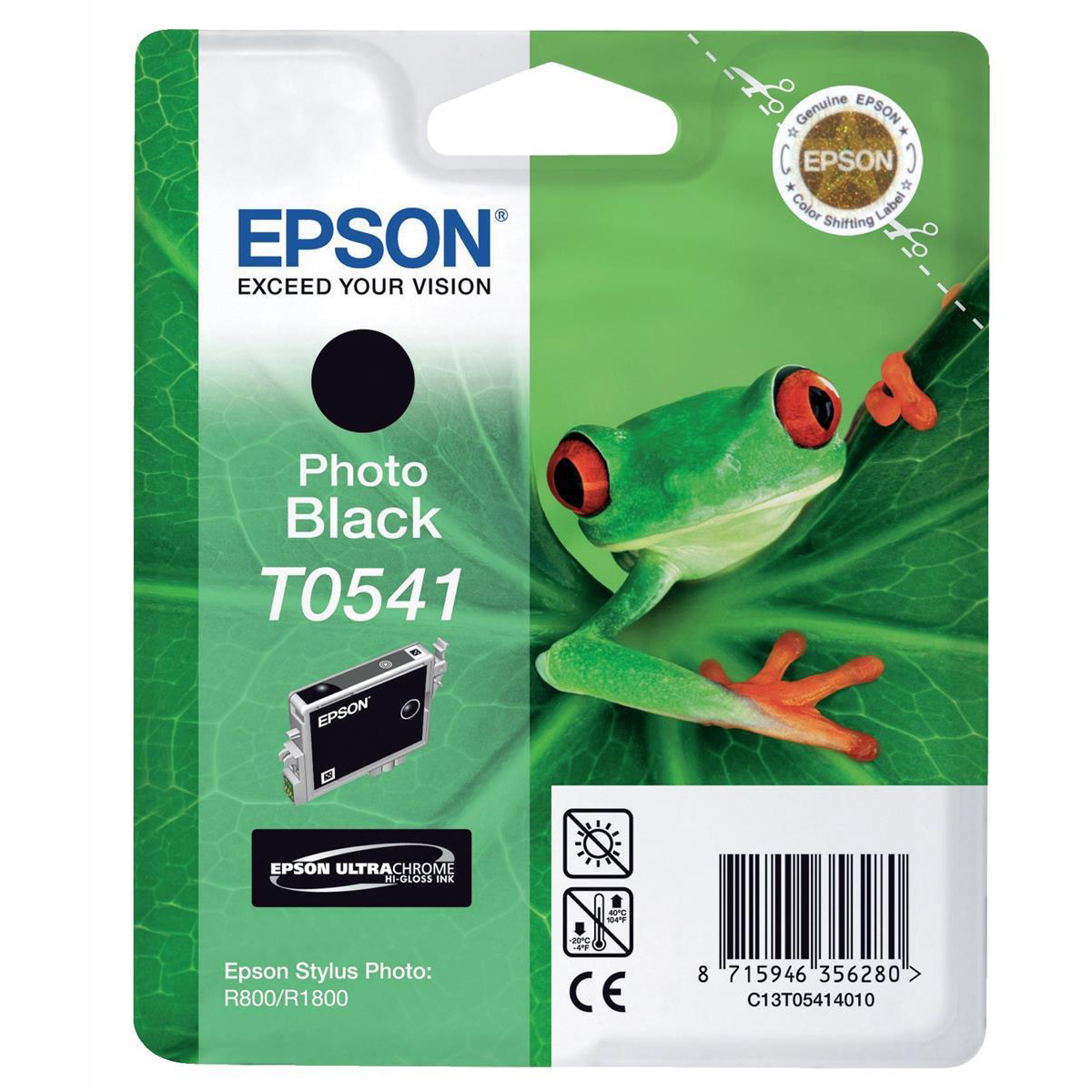 Original Epson T0541 Photo Black Ink Cartridge (C13T05414010) Frog