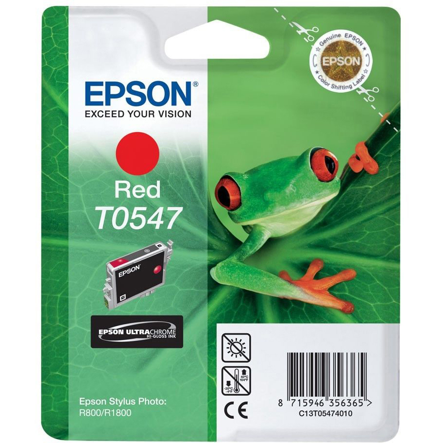 Original Epson T0547 Red Ink Cartridge (C13T05474010) Frog