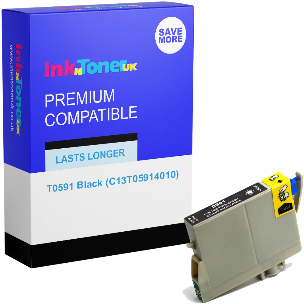 Premium Compatible Epson T0591 Black Ink Cartridge (C13T05914010) Lily