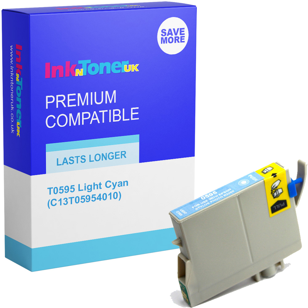 Premium Compatible Epson T0595 Light Cyan Ink Cartridge (C13T05954010) Lily