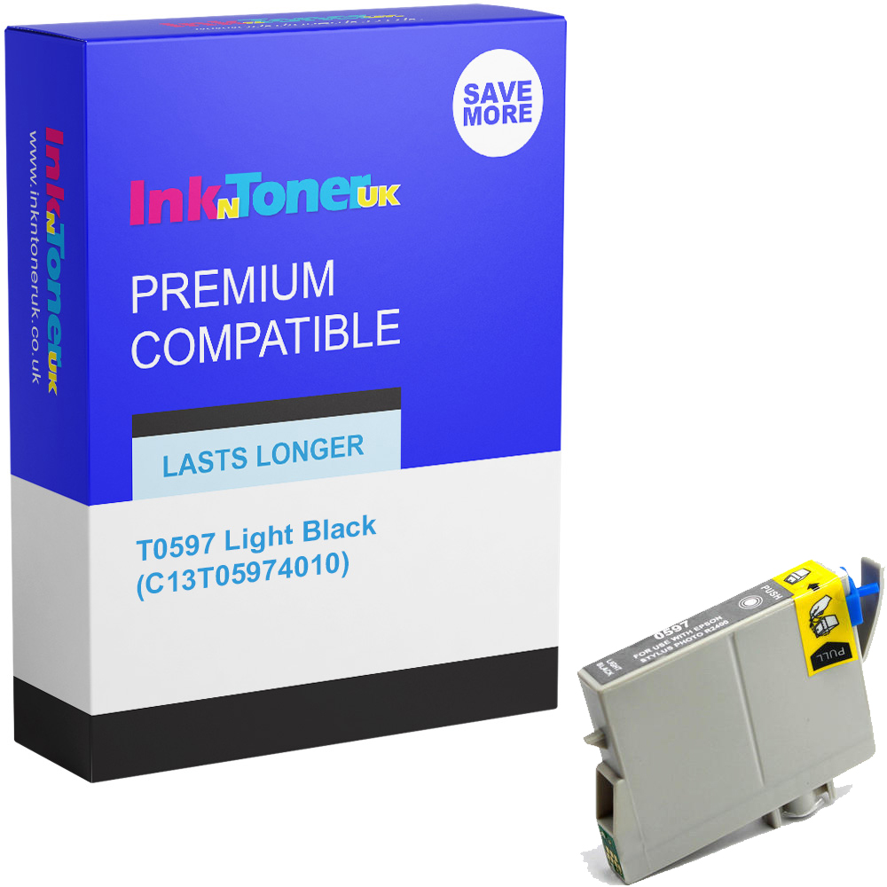 Premium Compatible Epson T0597 Light Black Ink Cartridge (C13T05974010) Lily