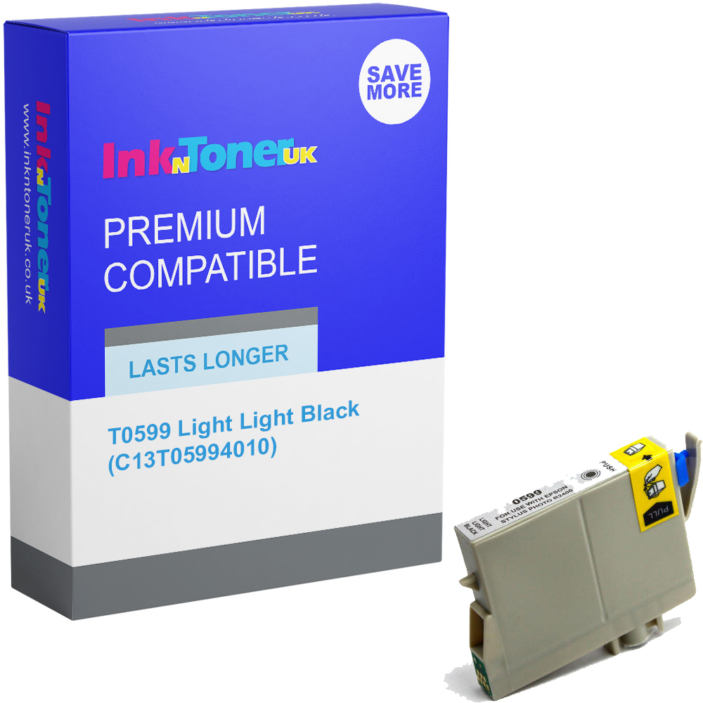 Premium Compatible Epson T0599 Light Light Black Ink Cartridge (C13T05994010) Lily