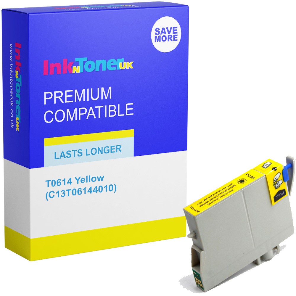 Premium Compatible Epson T0614 Yellow Ink Cartridge (C13T06144010) Teddybear