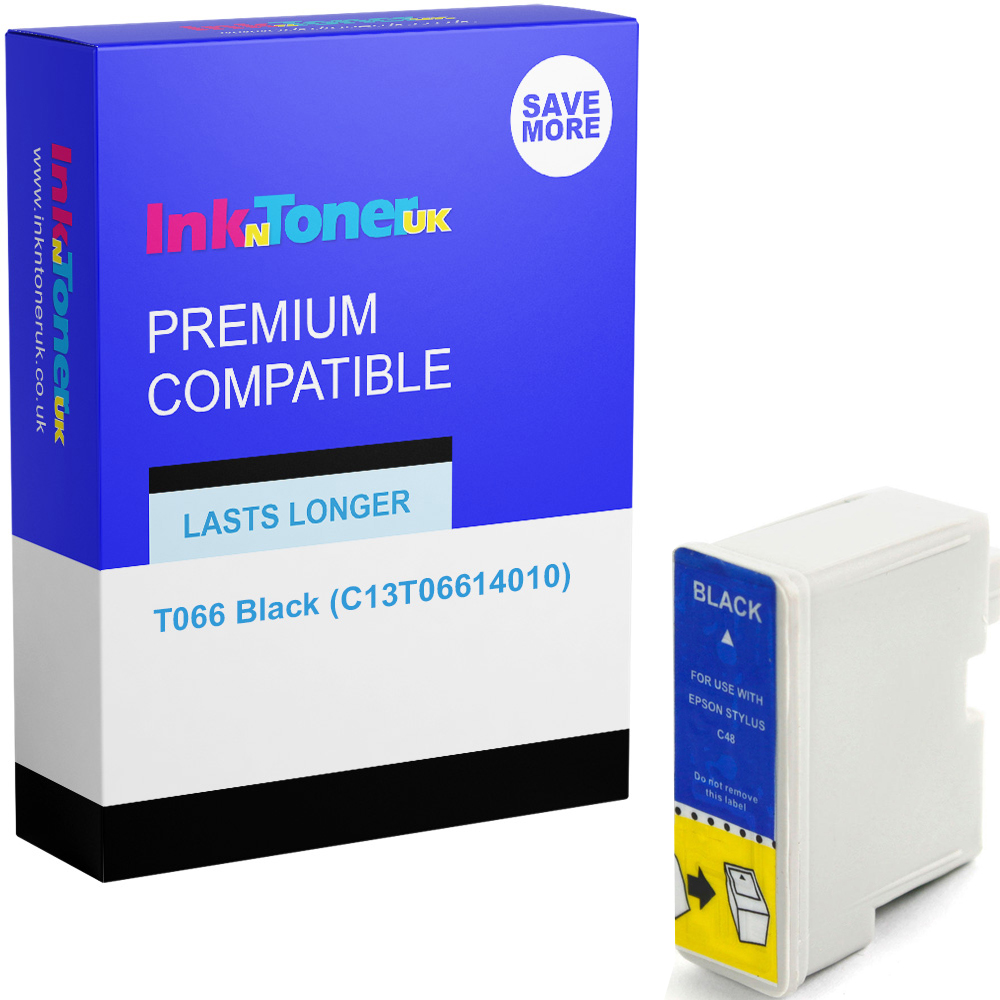 Premium Compatible Epson T066 Black Ink Cartridge (C13T06614010)