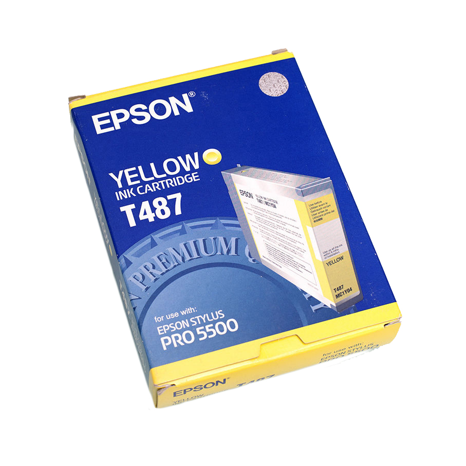 Original Epson T487 Yellow Ink Cartridge (C13T487011)