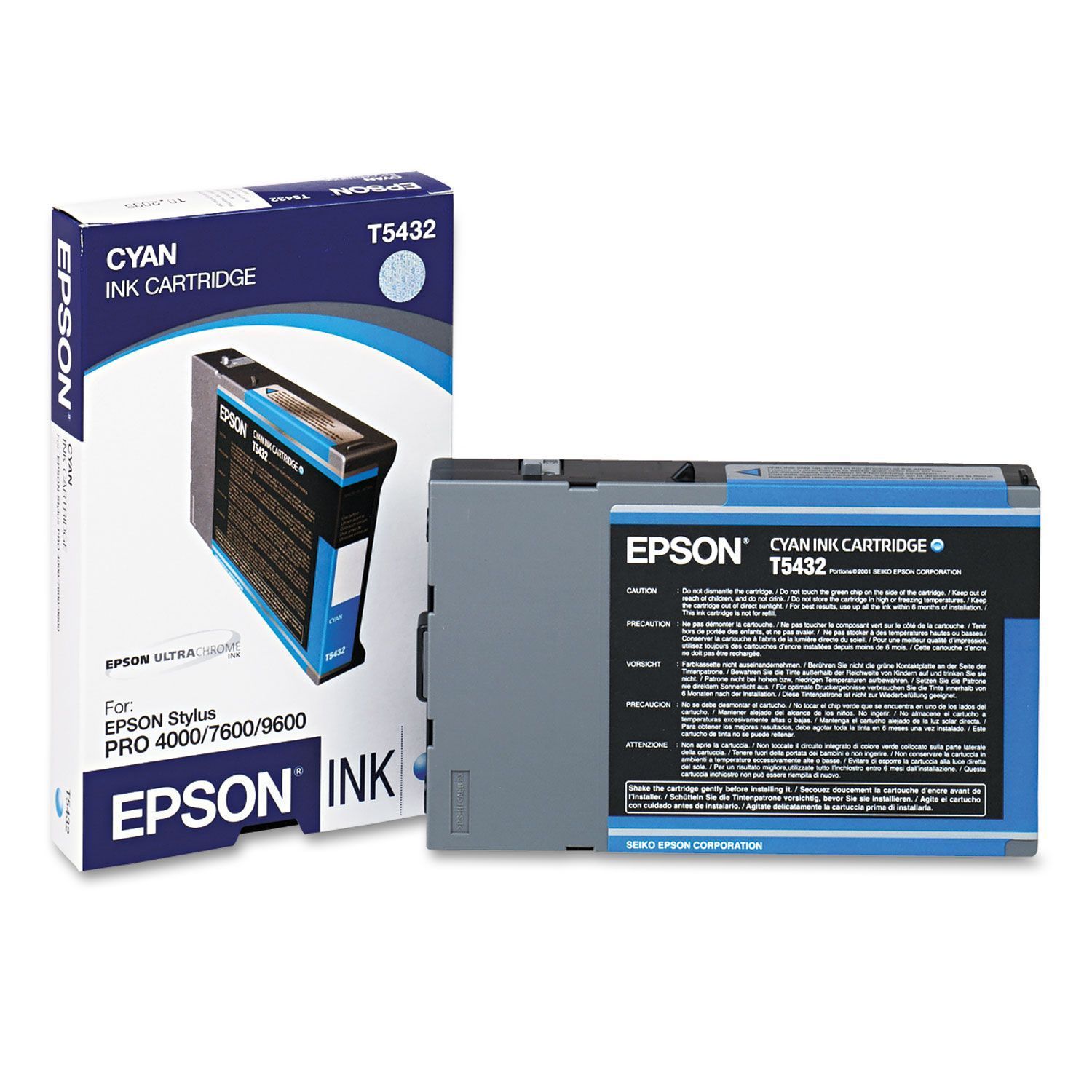 Original Epson T5432 Cyan Ink Cartridge (C13T543200)