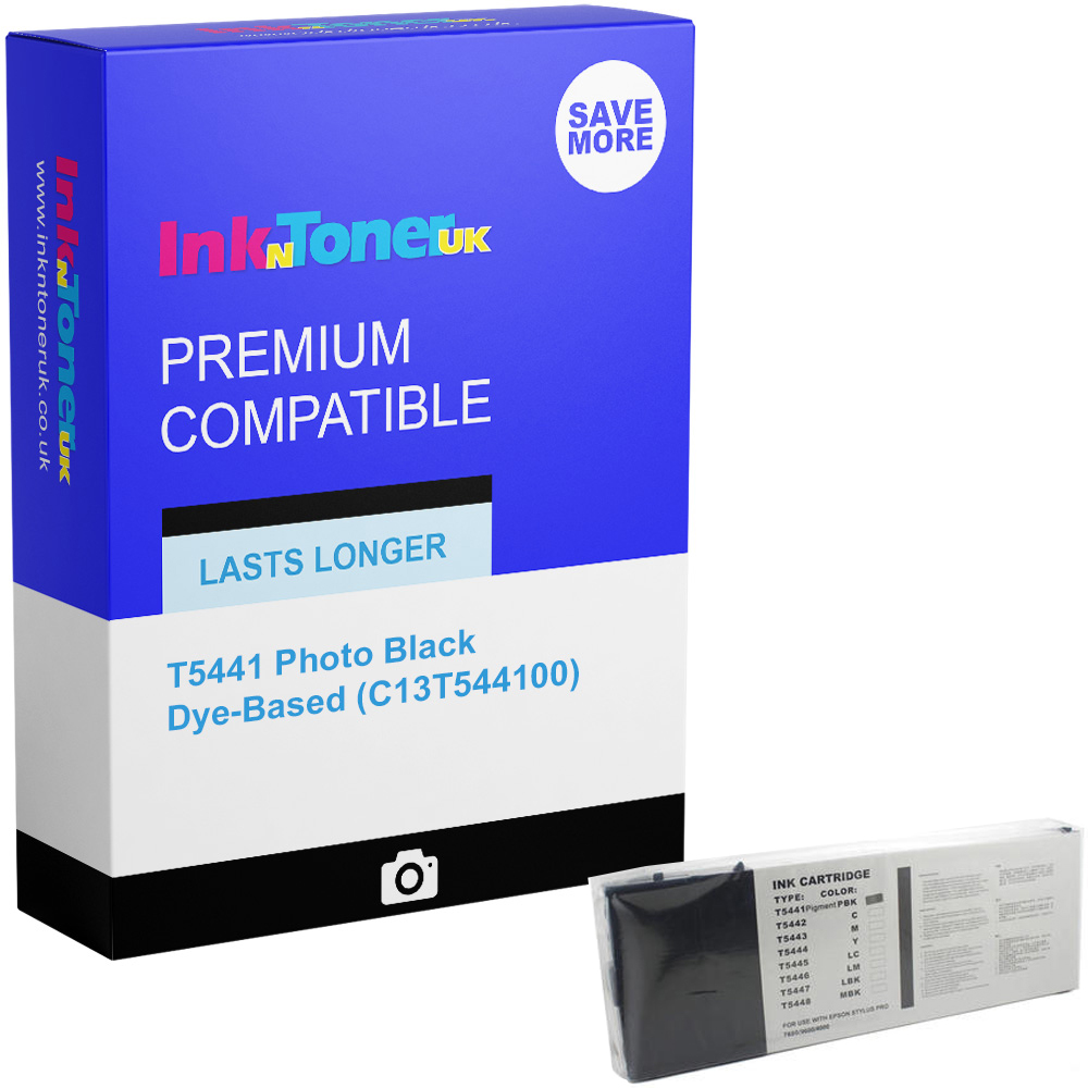 Premium Compatible Epson T5441 Photo Black Dye-Based Ink Cartridge (C13T544100)