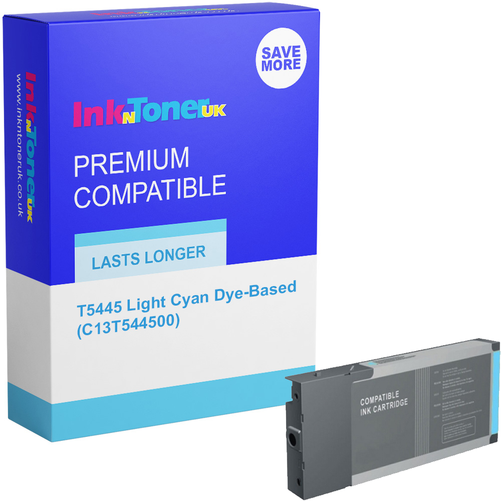 Premium Compatible Epson T5445 Light Cyan Dye-Based Ink Cartridge (C13T544500)