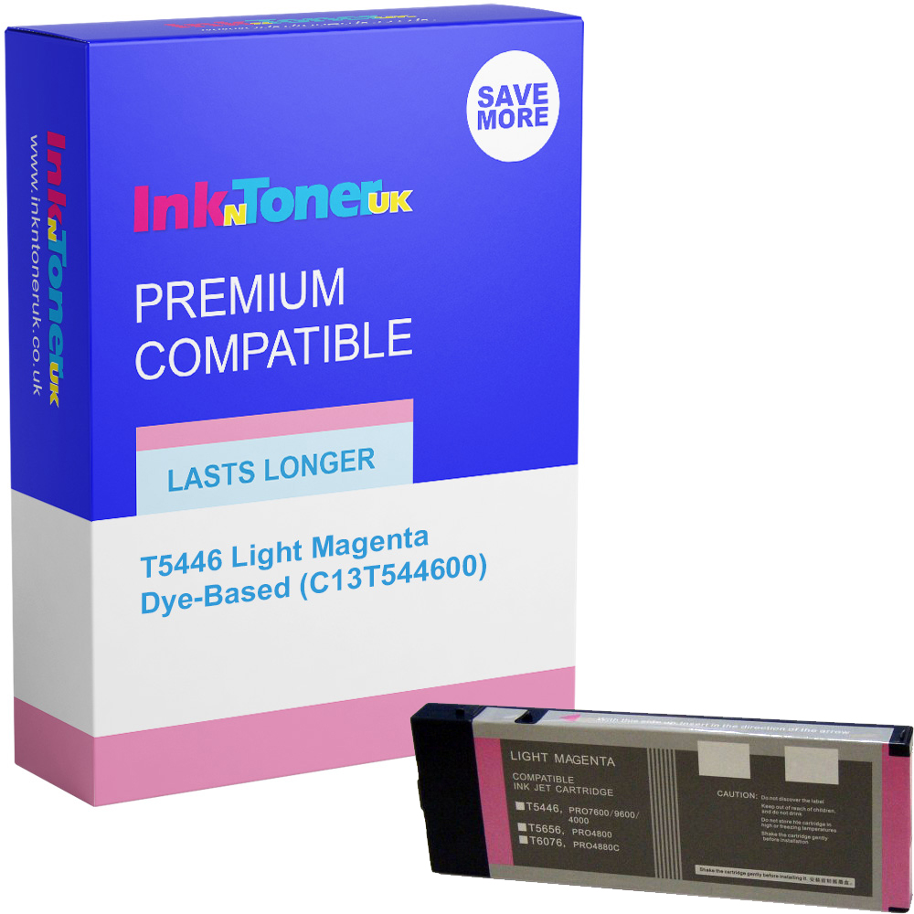 Premium Compatible Epson T5446 Light Magenta Dye-Based Ink Cartridge (C13T544600)