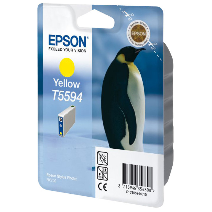 Original Epson T5594 Yellow Ink Cartridge (C13T55944010) Penguin