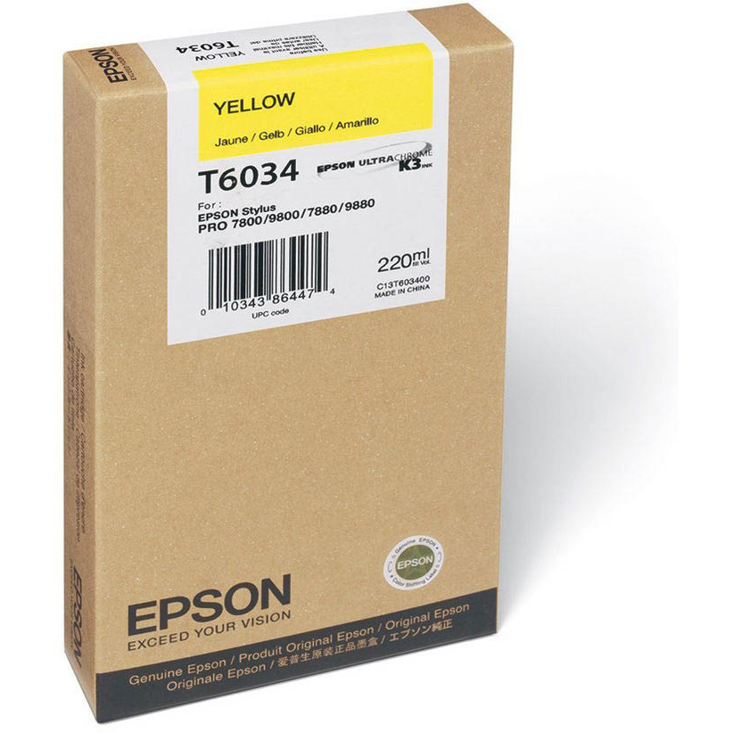 Original Epson T6034 Yellow High Capacity Ink Cartridge (C13T603400)